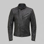 Men's Premium Lambskin Leather Moto Jacket – Slim Fit Biker Jacket