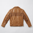 Men's Vintage Brown Leather Biker Jacket – Retro Motorcycle Jacket