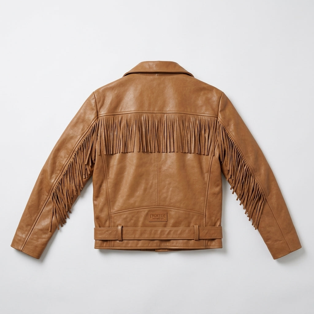 Men's Vintage Brown Leather Biker Jacket – Retro Motorcycle Jacket