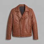 Men's Black Leather Cafe Racer Jacket – Classic Moto Riding Jacket