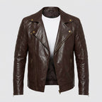 Men's Heavy Duty Leather Motorcycle Jacket – Rugged Rider Jacket