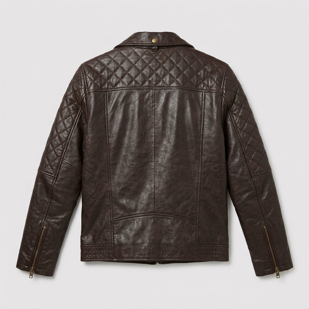 Men's Heavy Duty Leather Motorcycle Jacket – Rugged Rider Jacket