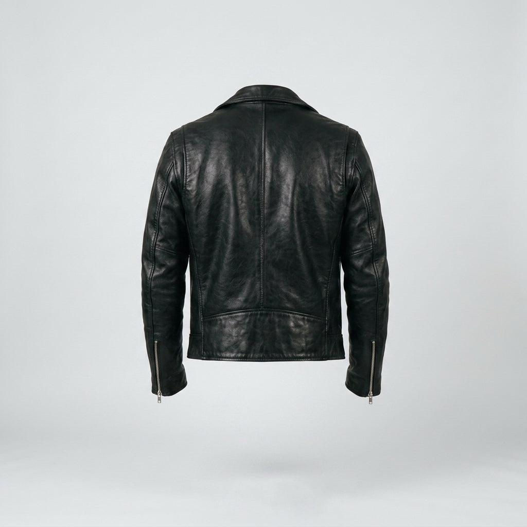 Men's Luxury Leather Jacket – Modern Slim Fit Casual Outerwear