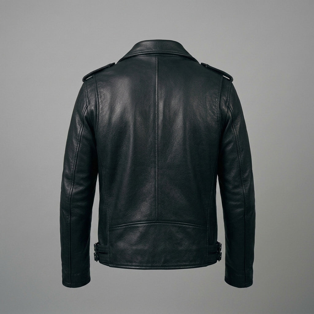 Men's Vintage Leather Jacket – Rugged Motorcycle Rider Style