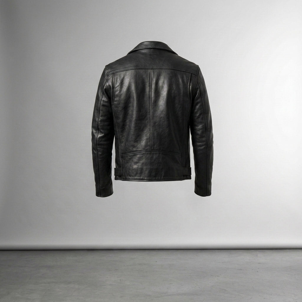 Men's Genuine Leather Moto Jacket Stylish Motorcycle Riding Jacket