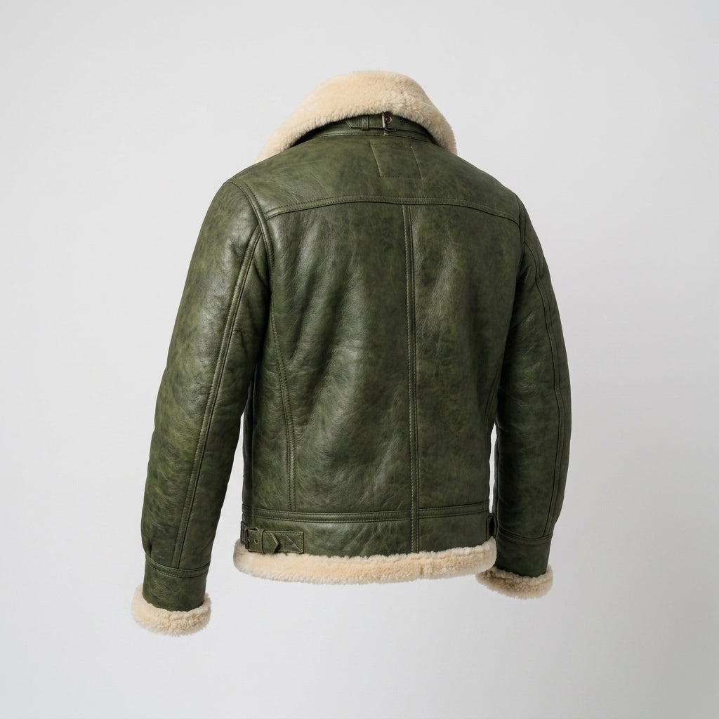 Men's B-3 Sheepskin Leather Jacket – Vintage RAF Aviator Flight Jacket