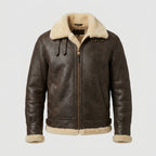 Men's Aviator Sheepskin Leather Jacket Premium Winter Flight Jacket
