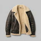 Men's Real Sheepskin Leather Jacket – Warm Shearling Winter Outerwear