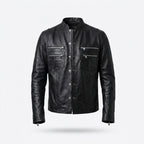 Men's Leather Shirt Jacket Genuine Leather Casual Overshirt