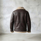 Men's Brown Sheepskin Leather Shearling Coat