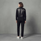 Women's Leather & Suede Bomber Jacket