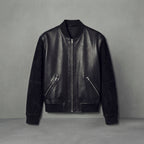 Women's Leather & Suede Bomber Jacket