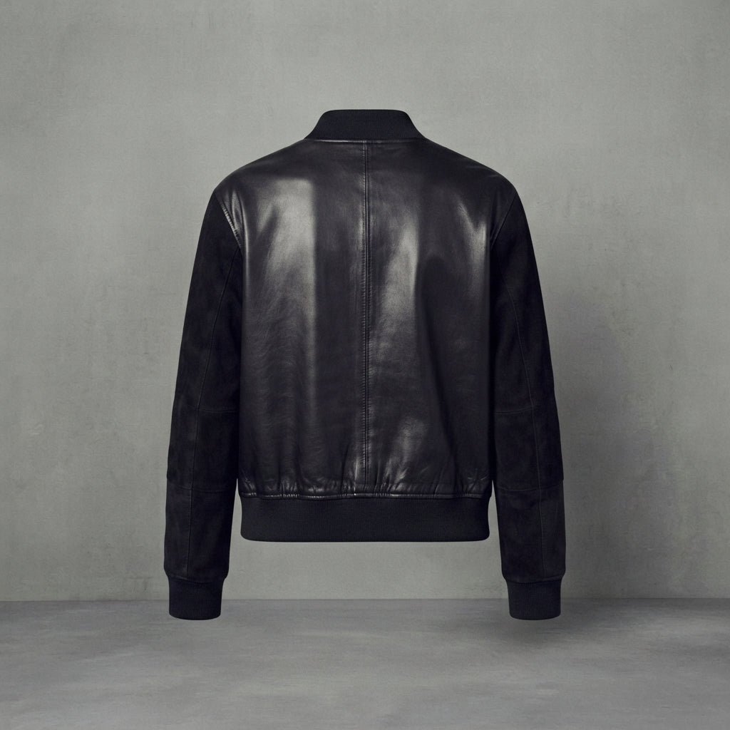 Women's Leather & Suede Bomber Jacket