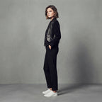 Women's Leather & Suede Bomber Jacket