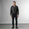 Men's Genuine Leather Moto Jacket Stylish Motorcycle Riding Jacket