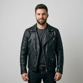 Men's Leather Bomber Jacket – Classic Aviator Flight Style Outerwear