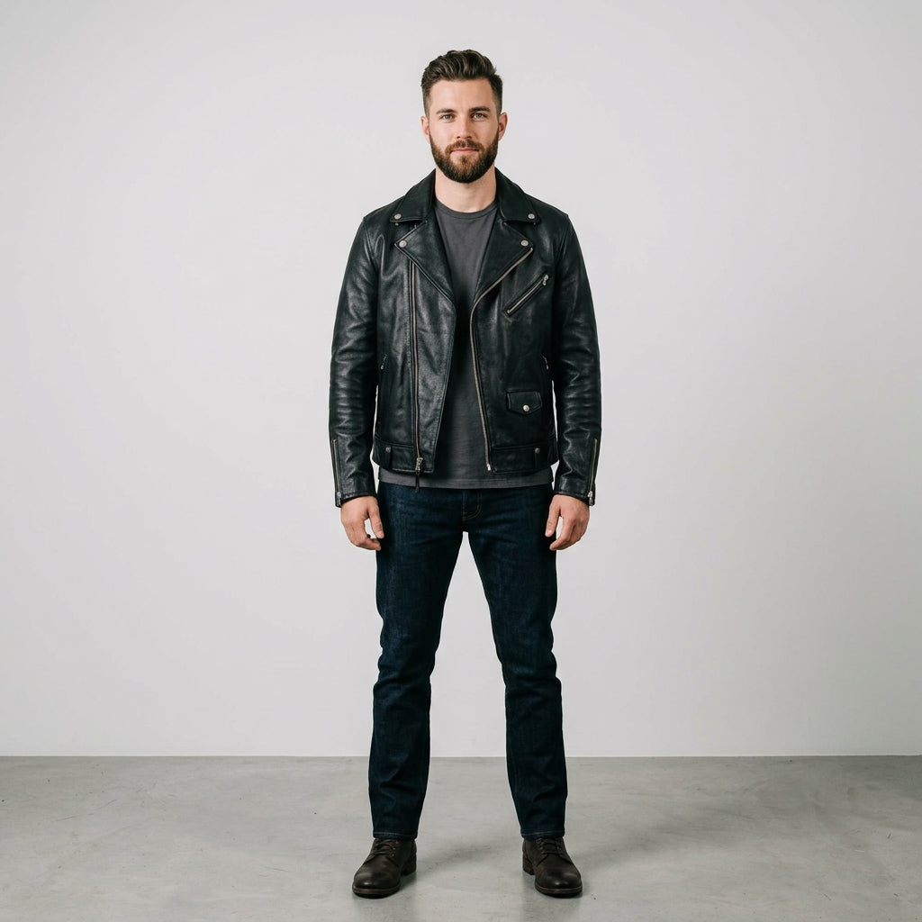 Men's Premium Lambskin Leather Jacket – Soft Luxury Casual Style