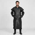 Black Leather Trench Duster Coat – Premium Long Leather Overcoat for Men