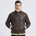 Men's Brown Sheepskin Shearling B3 Bomber Coat