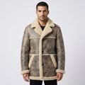 Men's Brown Sheepskin B3 Bomber Coat