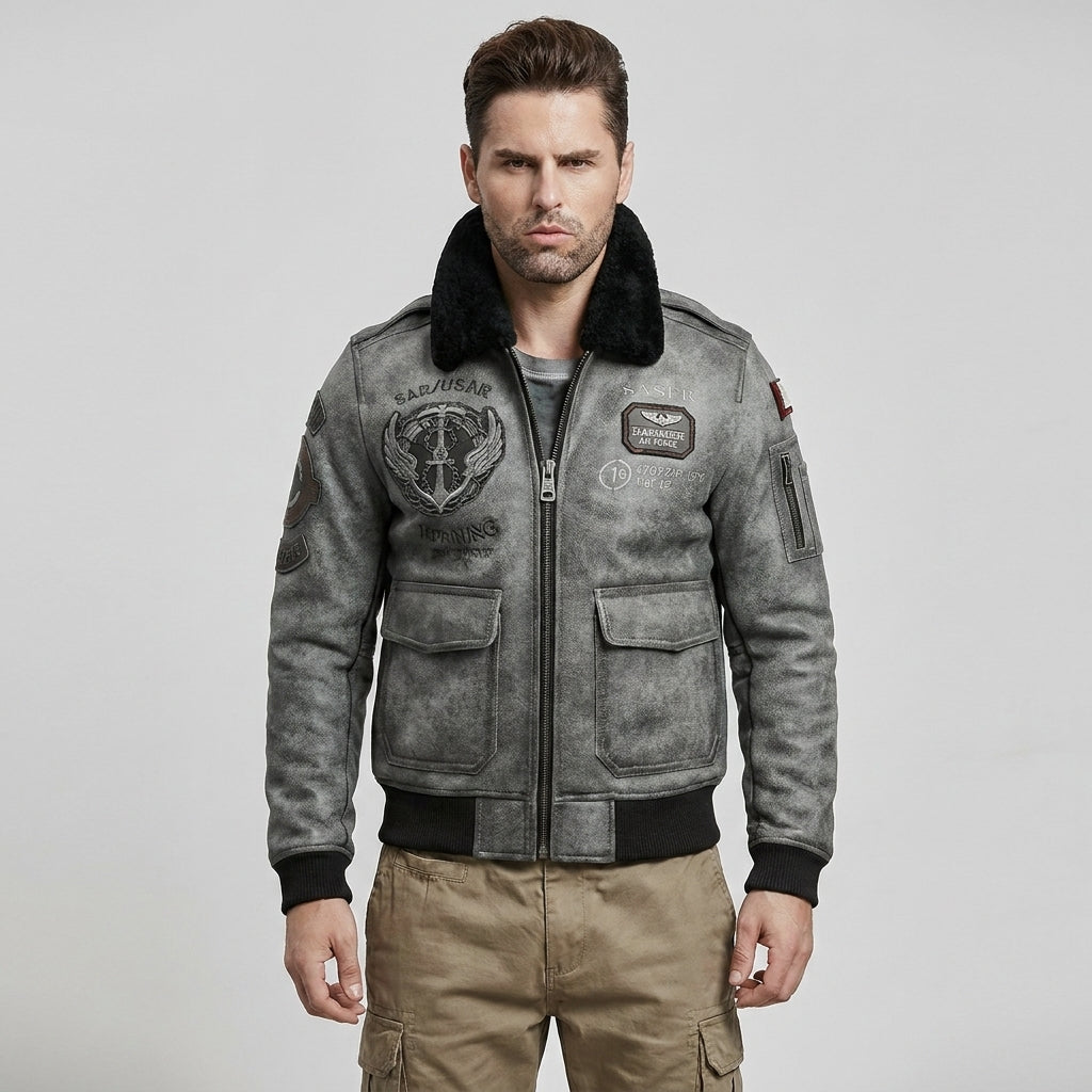 Men's B6 Aviator Sheepskin Shearling Flight Jacket