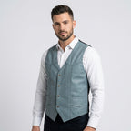 Men's Premium Leather Vest Classic Western Cowboy Waistcoat