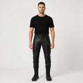 Men's Slim Fit Leather Pants Premium Genuine Leather Jeans