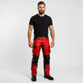 Men's Straight Leg Leather Pants Classic Genuine Leather Bottoms