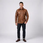 Men's Leather Overshirt Premium Genuine Leather Shacket