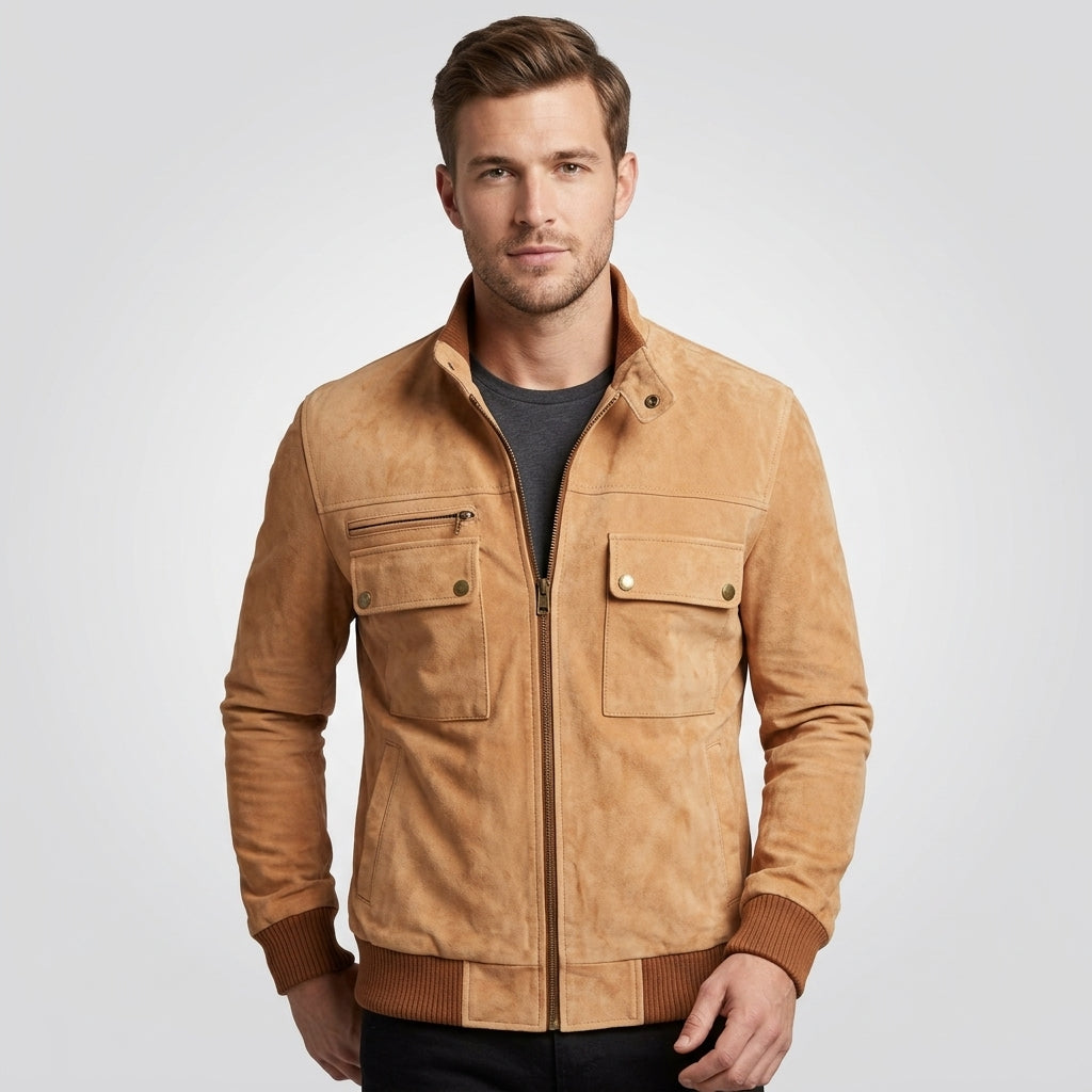 Men's Classic Leather Jacket – Timeless Motorcycle-Inspired Style