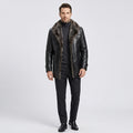 Men's Black Genuine Sheepskin Leather Jacket