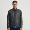 Men's Classic Black Leather Biker Jacket – Premium Motorcycle Rider Jacket