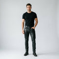 Men's Designer Leather Pants Premium Fashion Leather Trousers