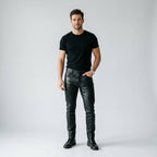 Men's Designer Leather Pants Premium Fashion Leather Trousers
