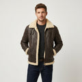 Men's Aviator Sheepskin Leather Jacket Premium Winter Flight Jacket