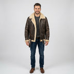 Men's Real Sheepskin Leather Jacket – Warm Shearling Winter Outerwear