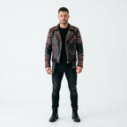 Men's Genuine Leather Studded Biker Jacket – Heavy Metal Moto Jacket