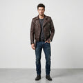 Men's Luxury Studded Leather Jacket Premium Rock & Roll Biker Jacket