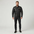 Men's Black Leather Biker Jacket
