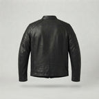 Men's Black Leather Biker Jacket
