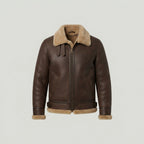 Men's Brown Shearling Bomber Jacket