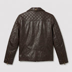 Dark Brown Biker Jacket – Men's Leather