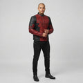Deadpool Distressed Red & Black Leather Jacket – Men's