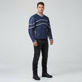 Men's Navy Blue Cafe Racer Leather Jacket