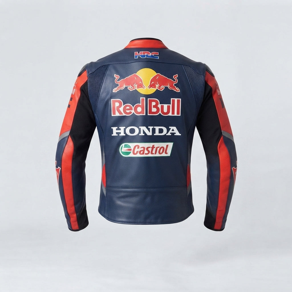 Red Bull Honda Racing Leather Jacket – Men's Navy & Red