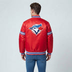 Red Satin Varsity Jacket – Men's Bird Patch Baseball Jacket