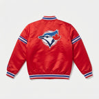 Red Satin Varsity Jacket – Men's Bird Patch Baseball Jacket