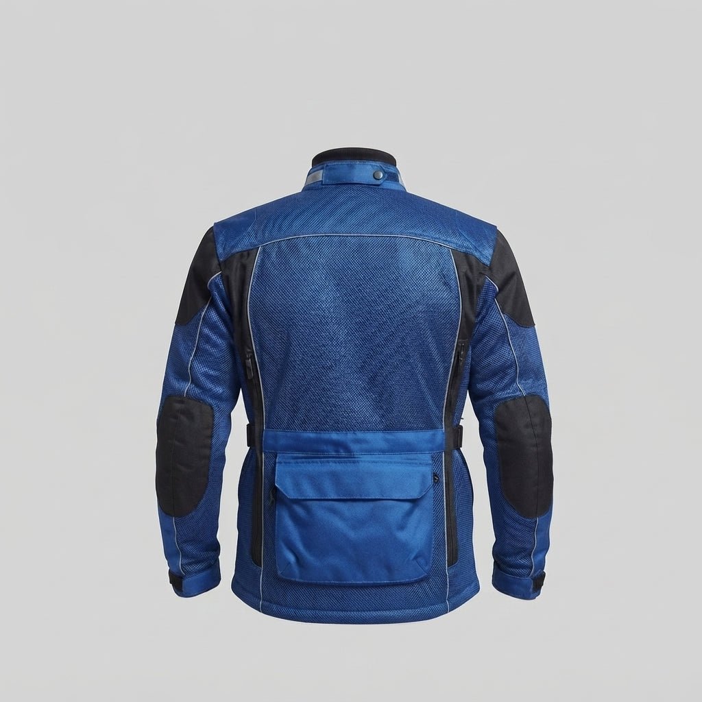 Men's Royal Blue Motorcycle Jacket | Adventure Touring Textile Jacket