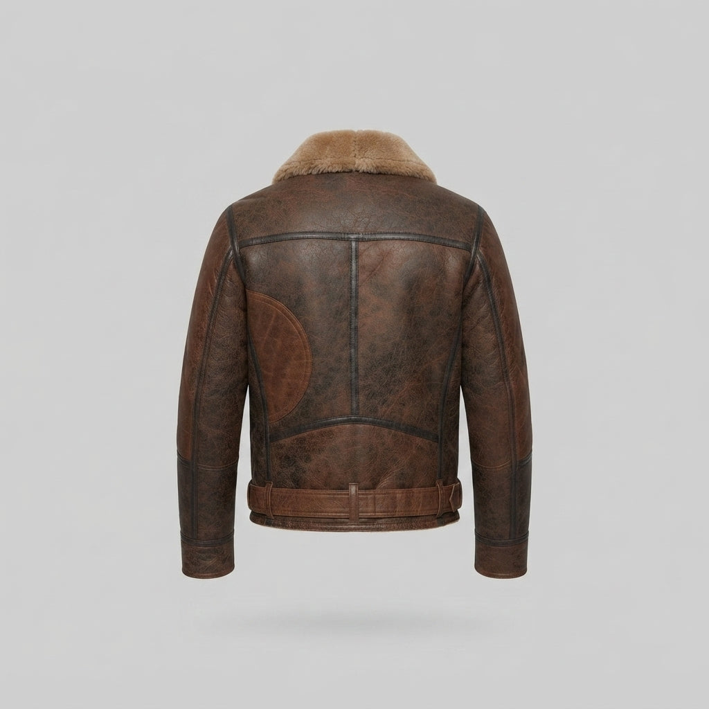 Men's Vintage Shearling Aviator Jacket