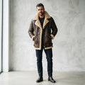 Men's Sheepskin Shearling Leather Coat